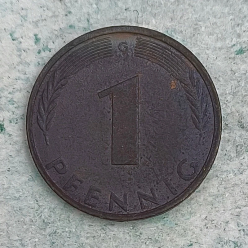 Rückseite : Deutschland 1 Pfennig 1976 G