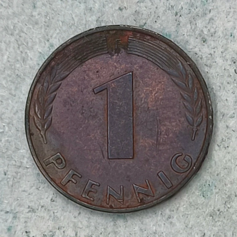 Rückseite : Deutschland 1 Pfennig 1950 F
