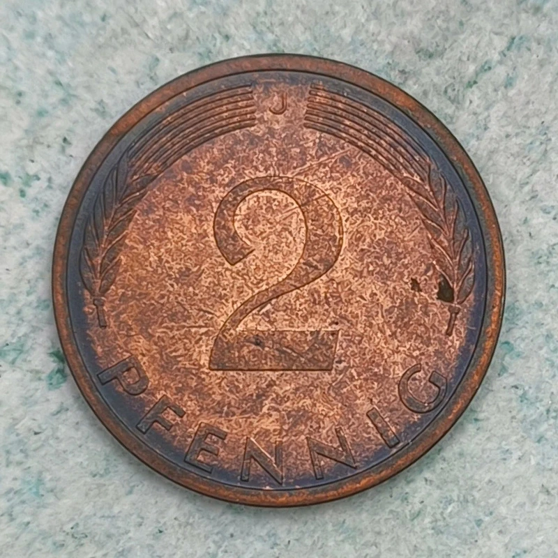 Rückseite : Deutschland 2 Pfennig 1972 J