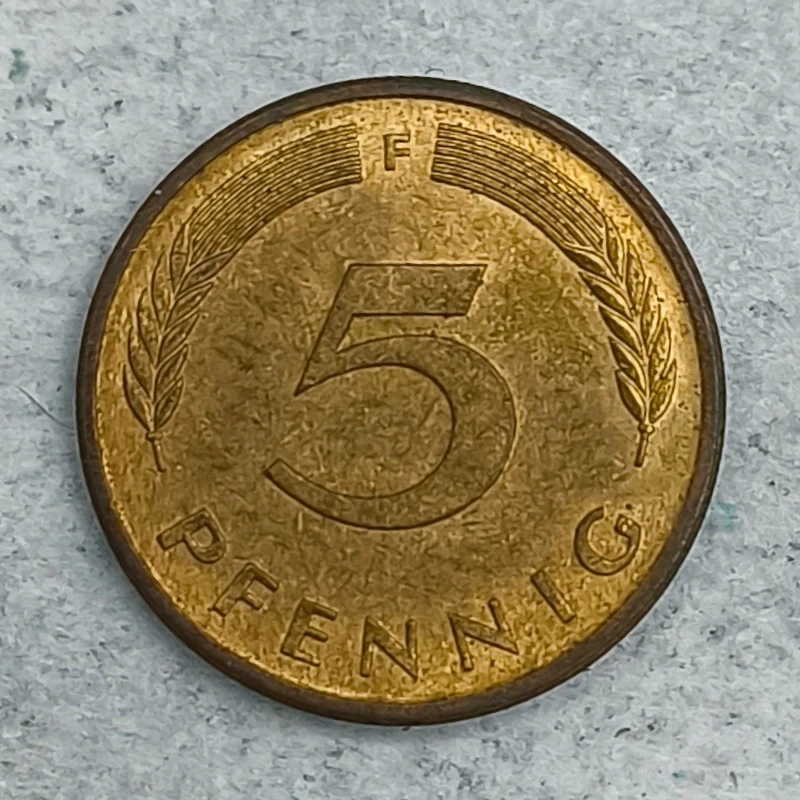 Rückseite : Deutschland 5 Pfennig 1977 F