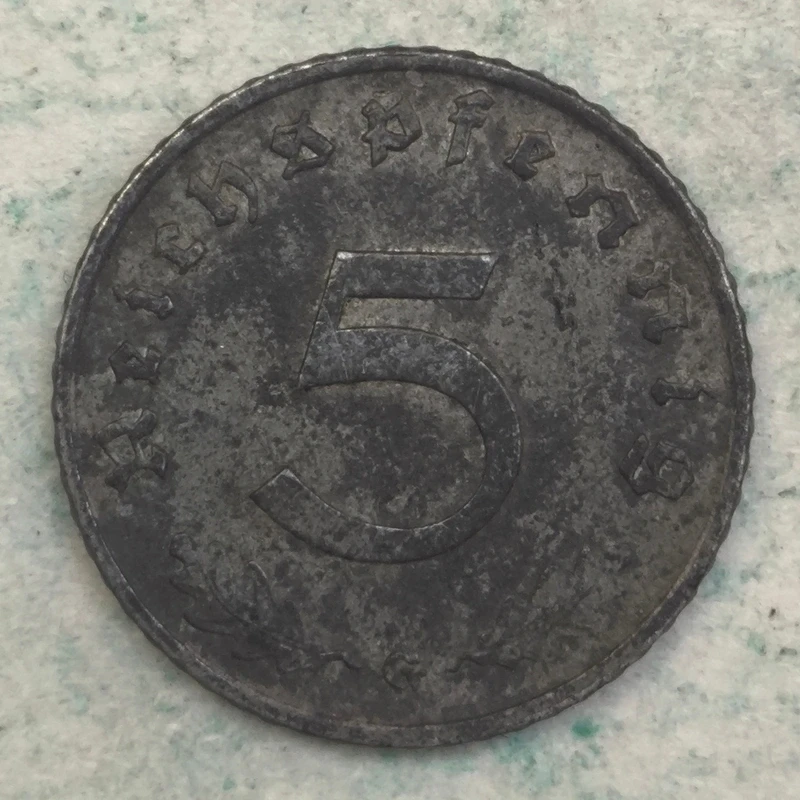 Rückseite : Deutschland (Drittes Reich) 5 REICHSPFENNIG 1941 G