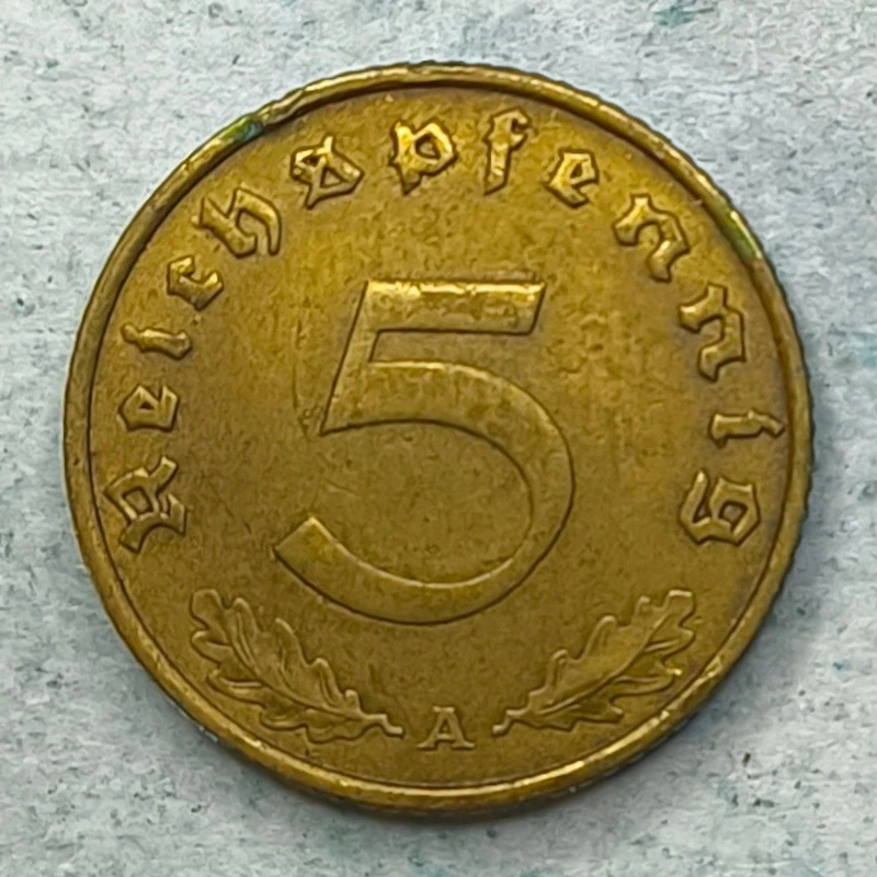 Rückseite : Deutschland (Drittes Reich) 5 REICHSPFENNIG 1937 A