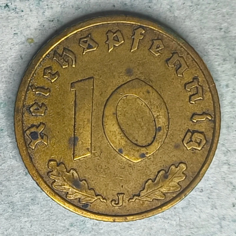 Rückseite : Deutschland (Drittes Reich) 10 REICHSPFENNIG 1938 J