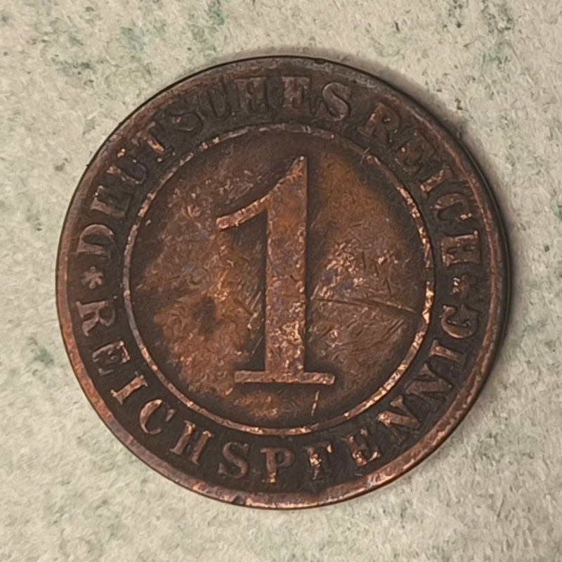 Rückseite : Deutschland 1 REICHSPFENNIG 1924 G