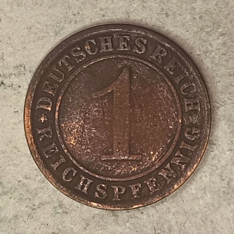Rückseite : Deutschland 1 reichspfennig 1925-F