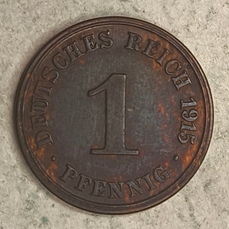 Rückseite : Deutschland 1 Pfennig 1915-J