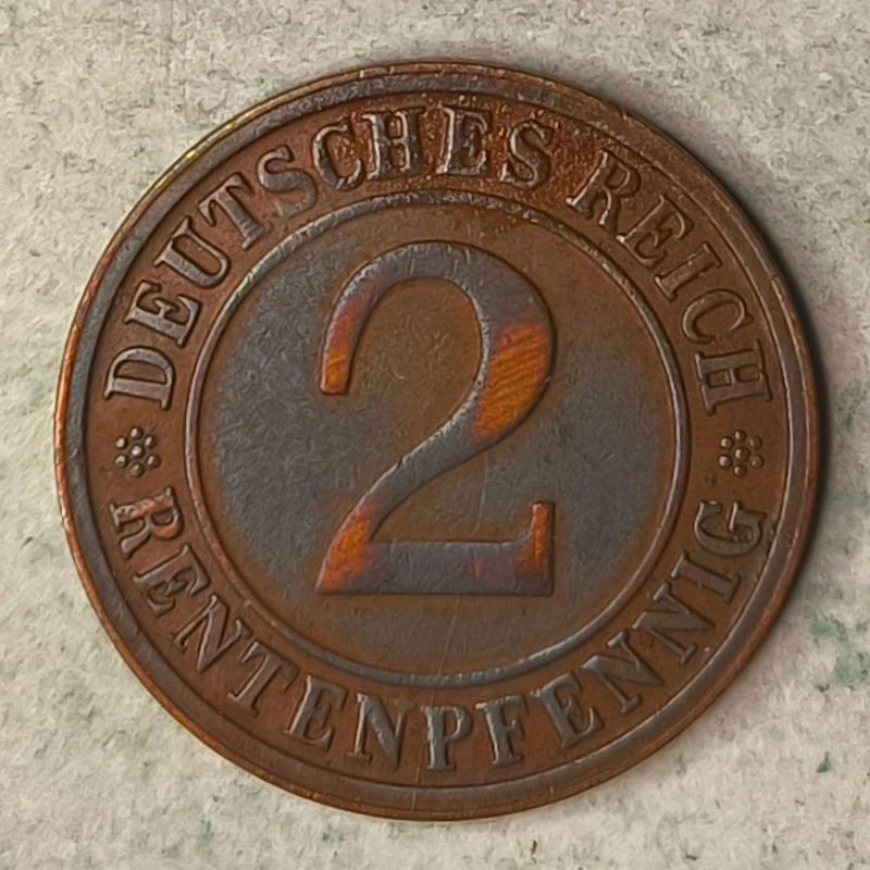 Rückseite : Deutschland 2 Reichspfennig 1923-D