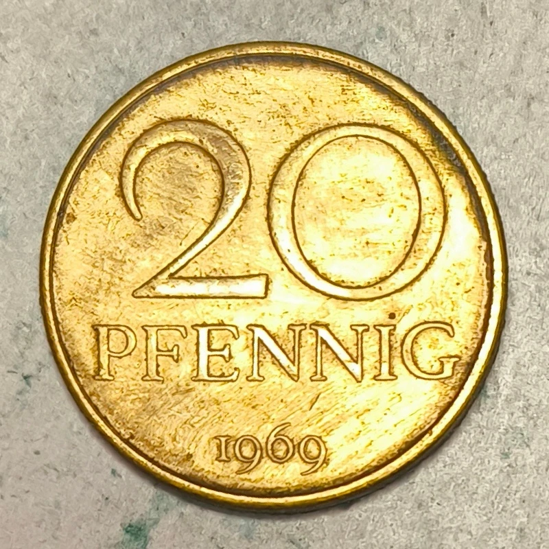 Rückseite : Deutschland (DDR) 20 Pfennig 1969