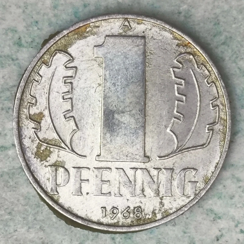 Rückseite : Ostdeutschland 1 Pfennig 1968 A hohe Qualität
