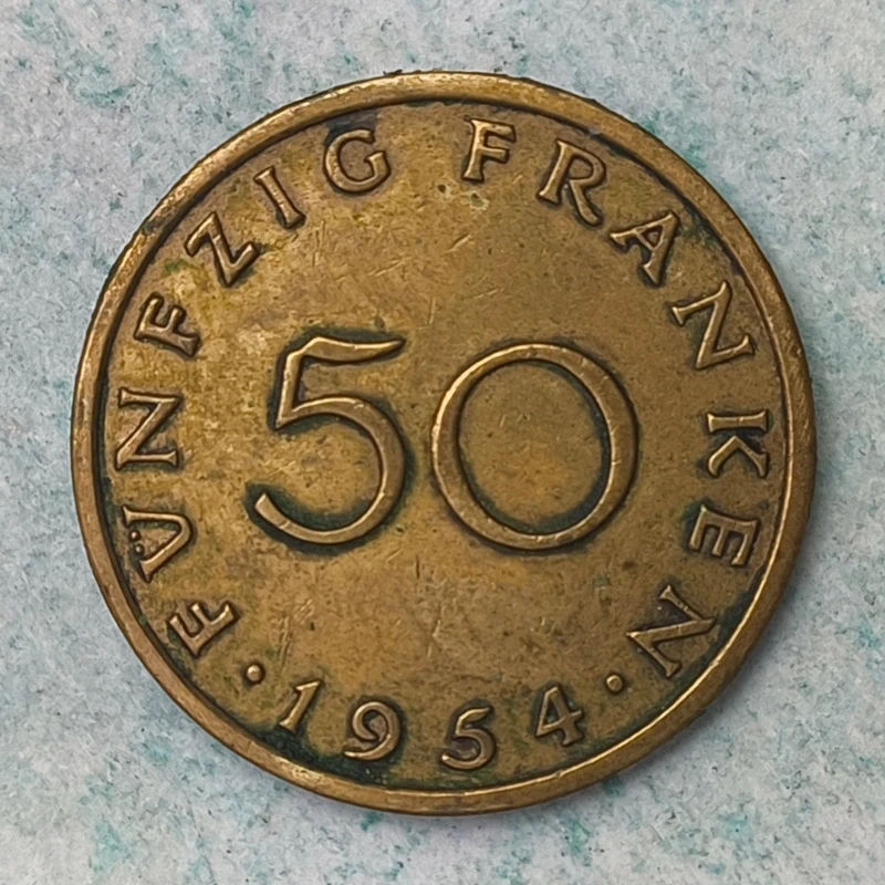 Rückseite : Sarre 50 Francs 1954