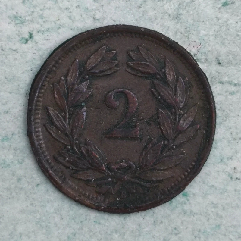Reverse : Switzerland 2 rappen 1938 B