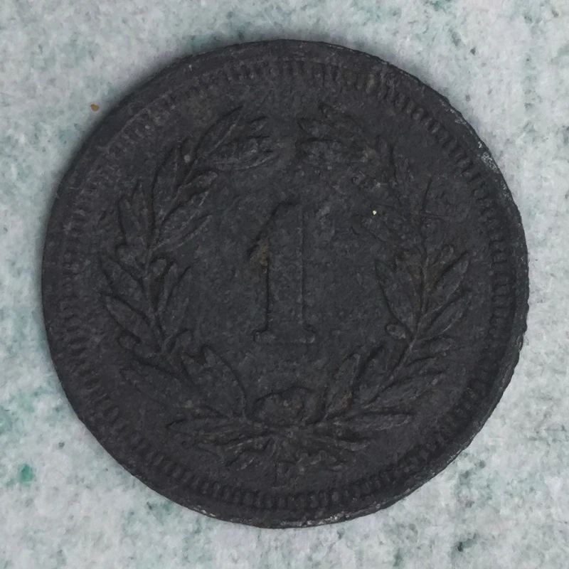 Reverse : Switzerland 1 rappen 1942 B