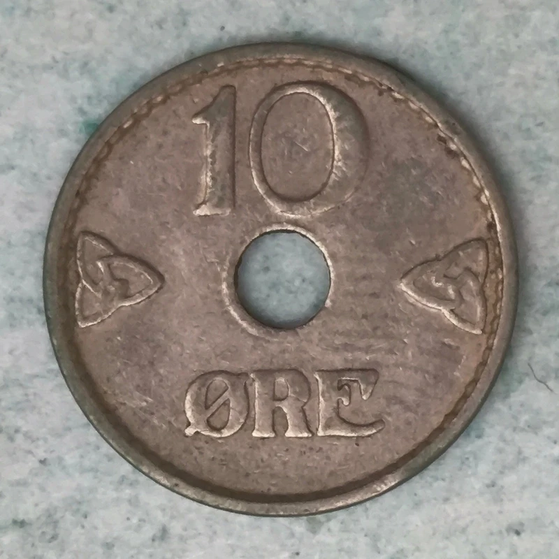 Reverse : Norway 10 øre 1938