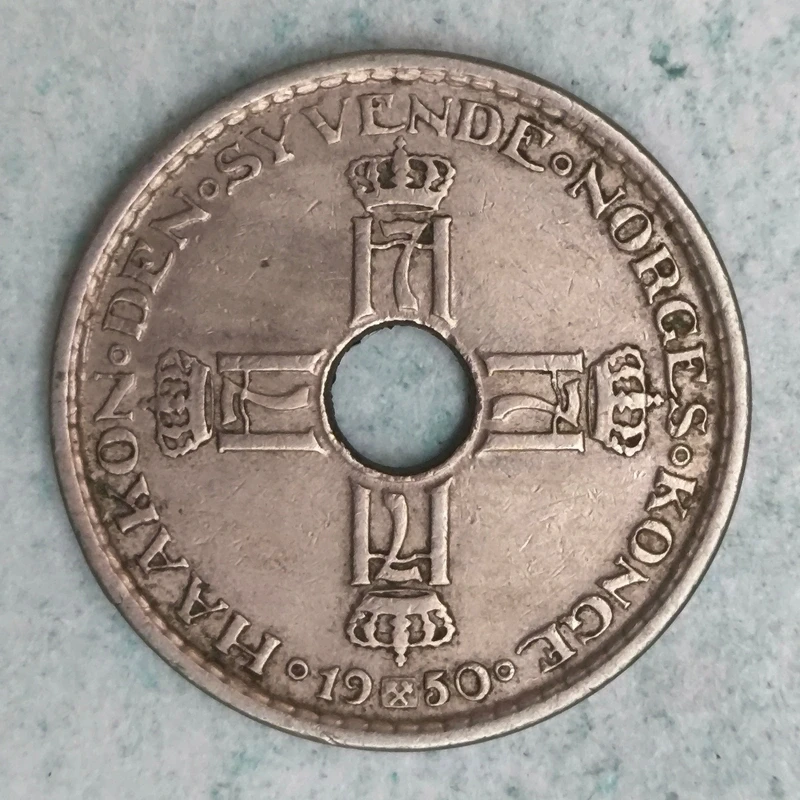Obverse : Norway 1 krone 1950