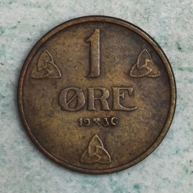 Reverse : Norway 1 øre 1936