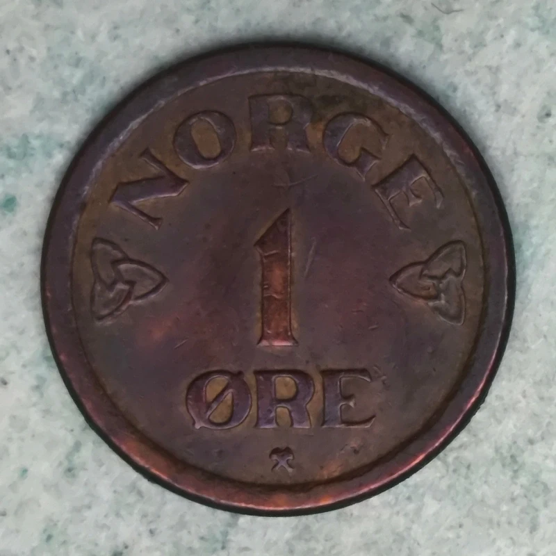 Reverse : Norway 1 øre 1957