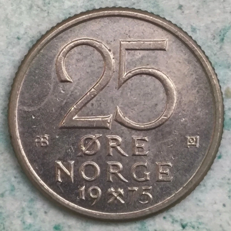 Reverse : Norway 25-øre 1975 AB