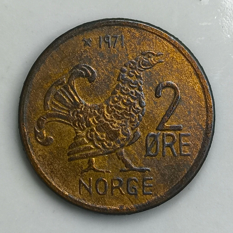 Reverse : Norway 2-øre 1971