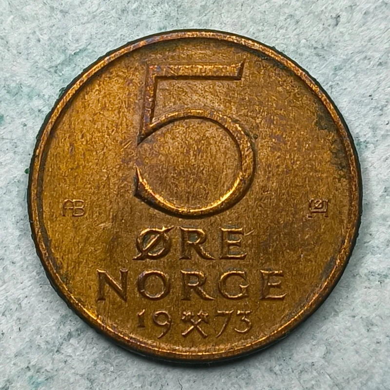 Reverse : Norway 5 øre 1973