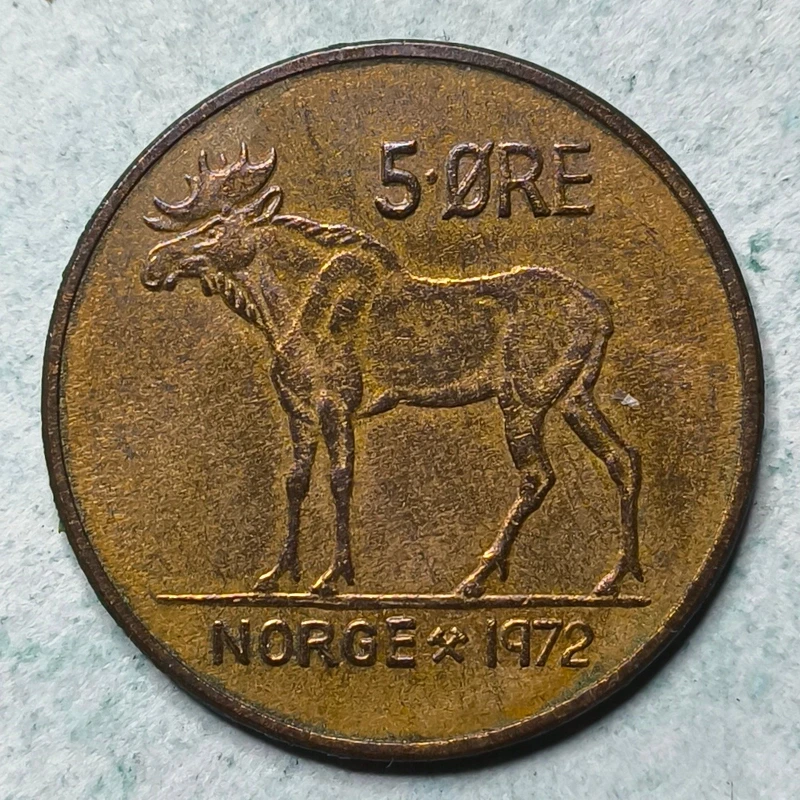 Reverse : Norway 5 øre 1972