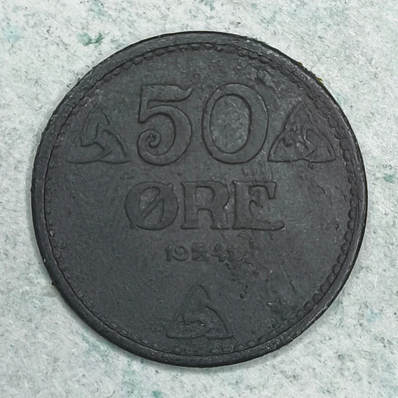 Reverse : Norway 50 øre 1941 German occupation