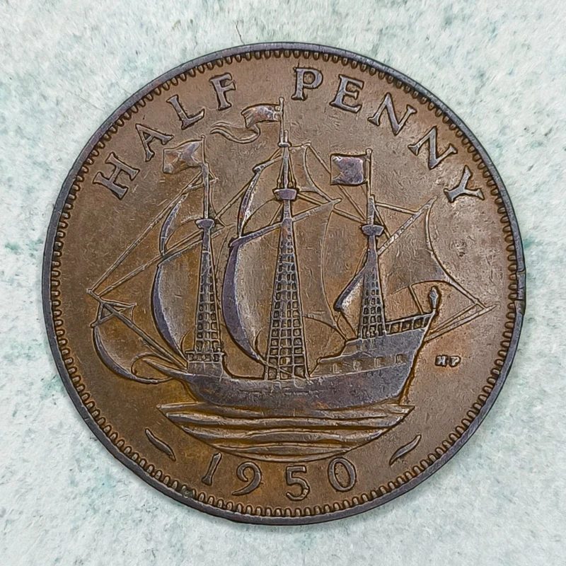 Rückseite : Großbritannien ½ Penny 1950 ohne IND:IMP