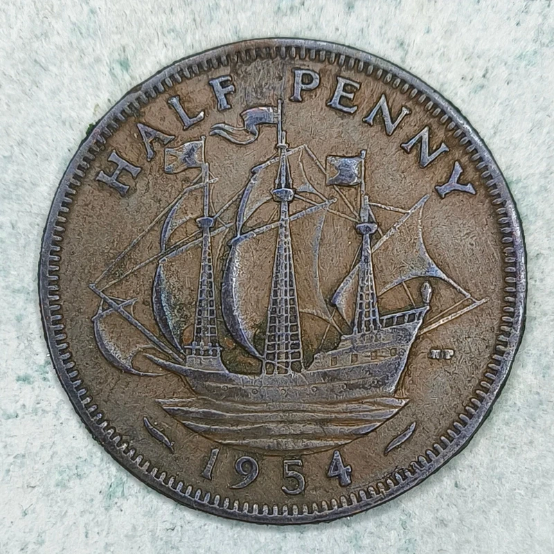 Rückseite : Vereinigtes Königreich ½ Penny 1954