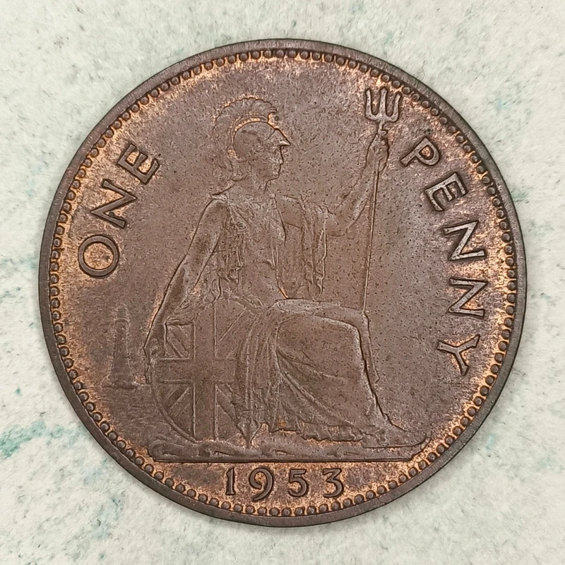 Rückseite : Vereinigtes Königreich 1 Penny 1953