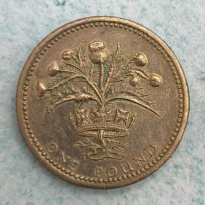 Rückseite : Vereinigtes Königreich 1 Pfund 1984 - Schottische Distel
