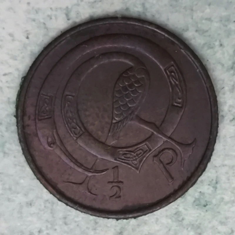 Rückseite : Irland ½ Penny 1971 - Vogel auf den Felsen
