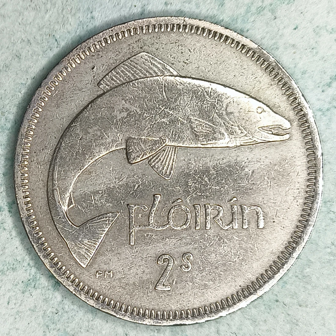 Rückseite : Irland 2 Shilling (Florin) 1963 - Lachs