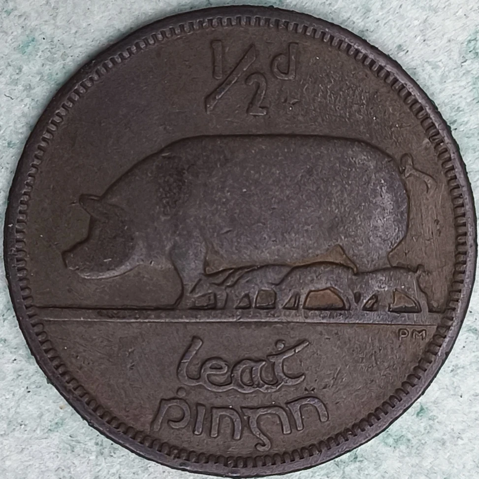 Rückseite : Irland ½ penny 1928 - Irischer Freistaat - Sau und Ferkel