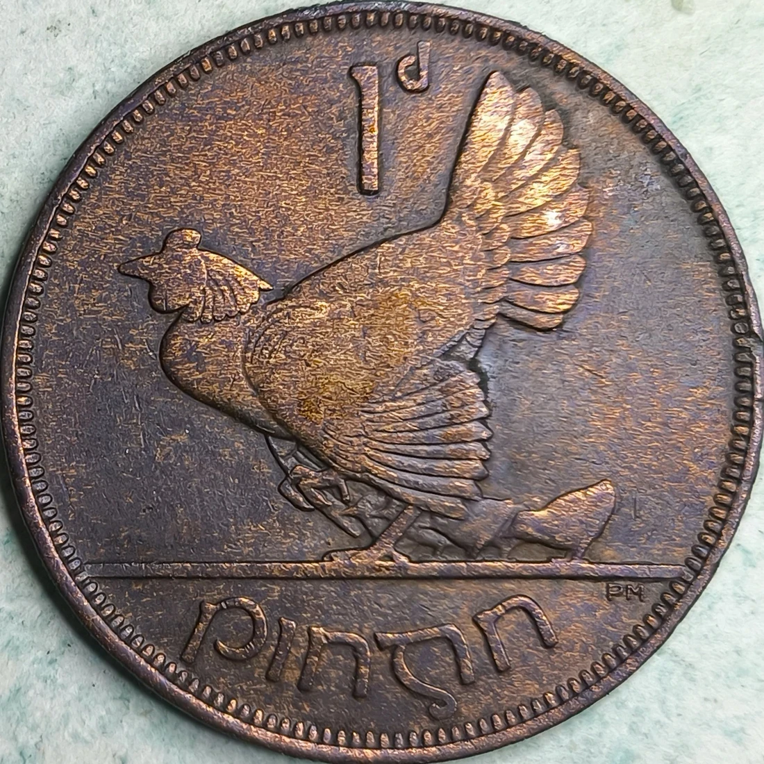 Rückseite : Irland 1 penny 1931 - Irischer Freistaat - Huhn und Küken