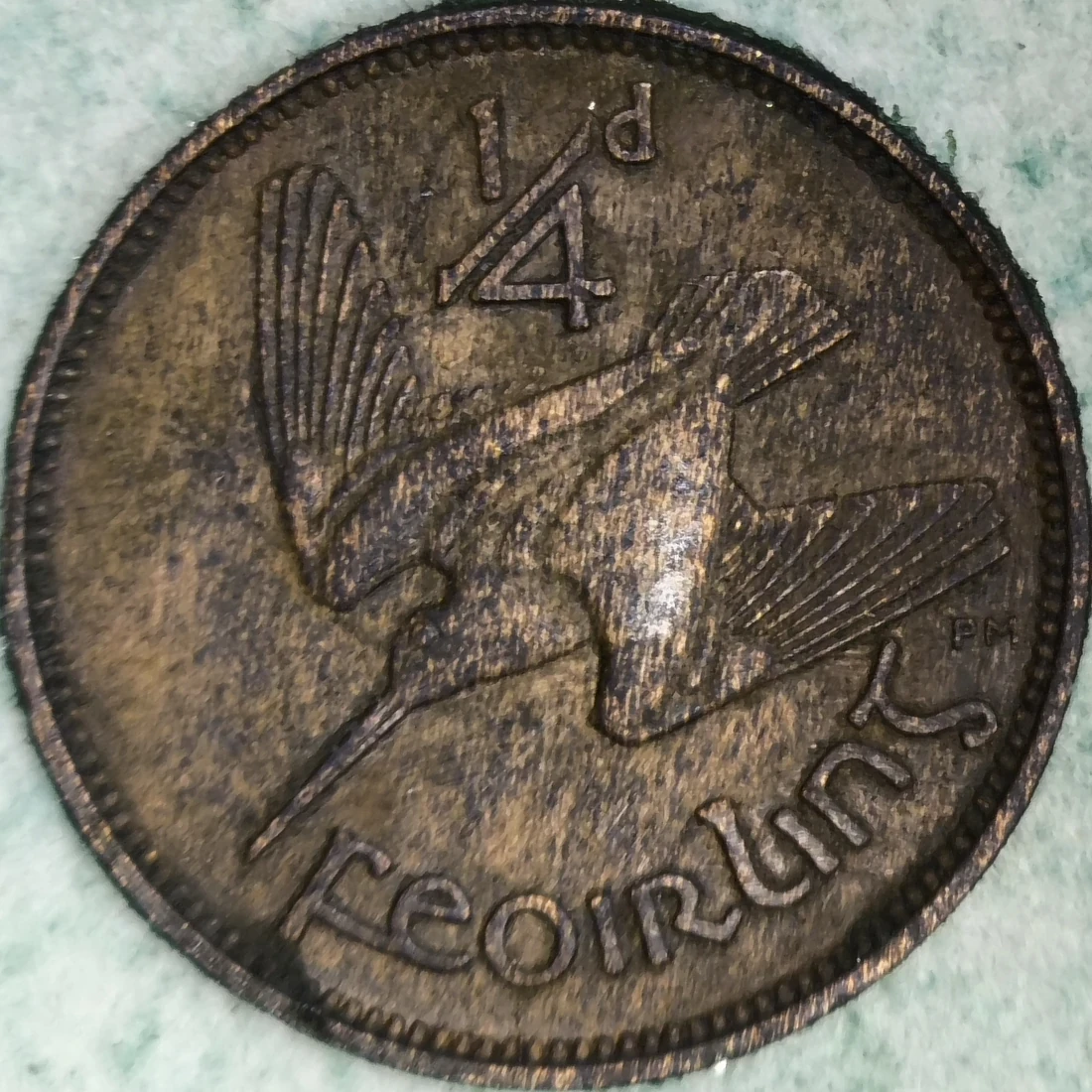 Revers : Irlande 1 farthing 1941 - Bécasse