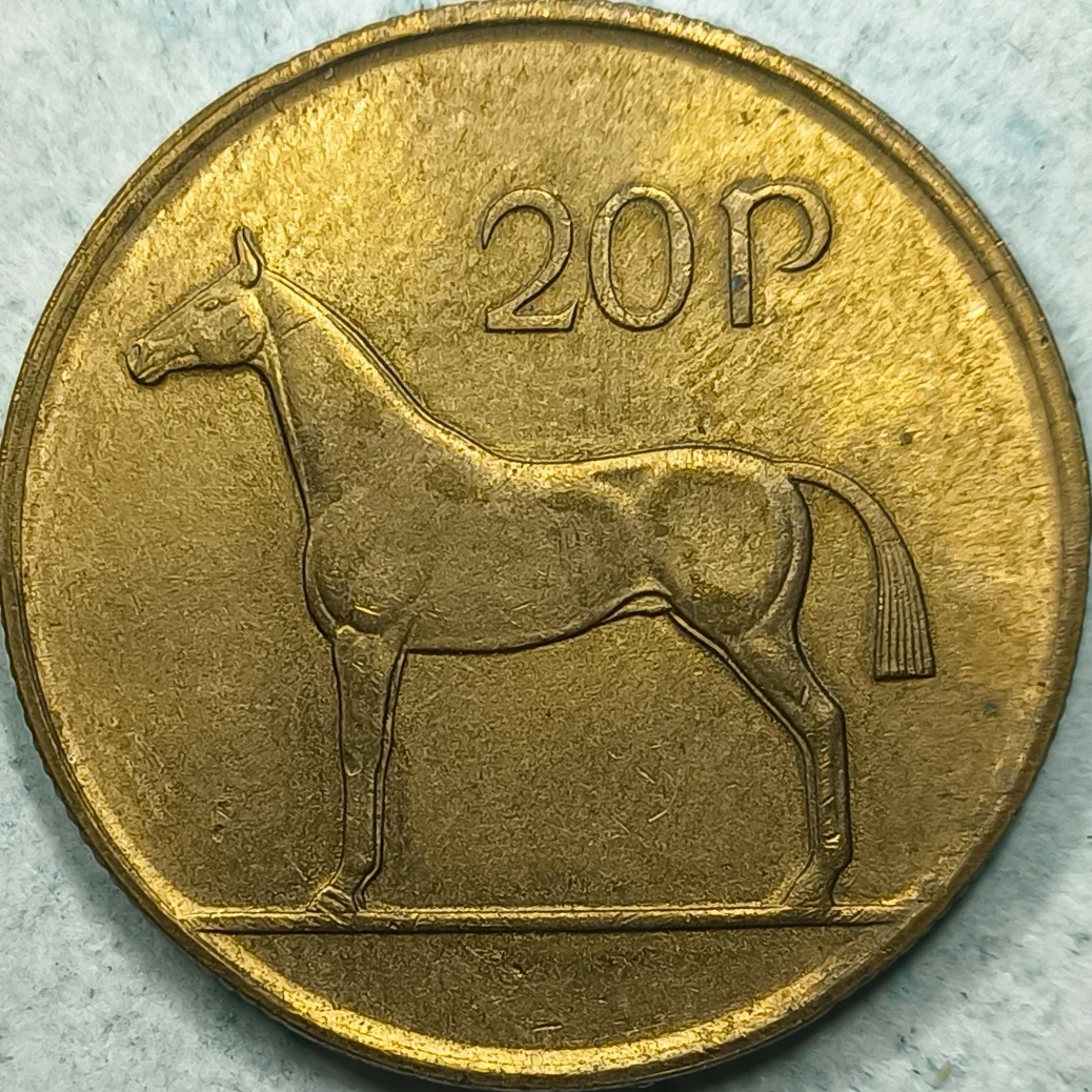 Revers : Irlande 20 pence 1986 - Cheval Irish Hunter