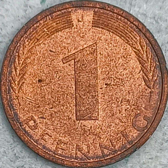Rückseite : Deutschland 1 Pfennig 1974 J