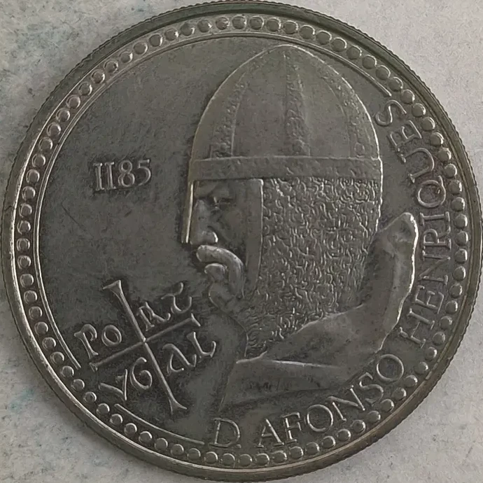 Rückseite : Portugal 100 Escudos – Afonso Henriques (Silber)