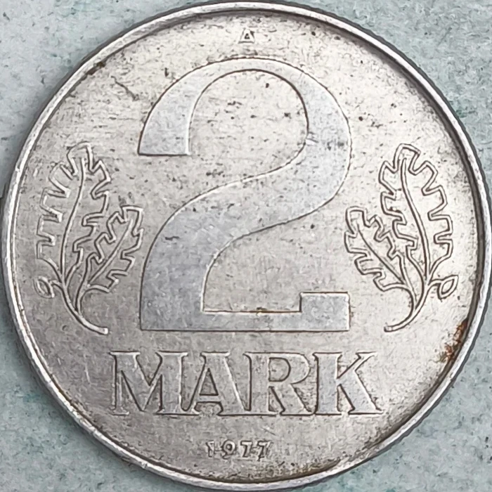 Rückseite : Deutschland (DDR) 2 Mark 1977 A