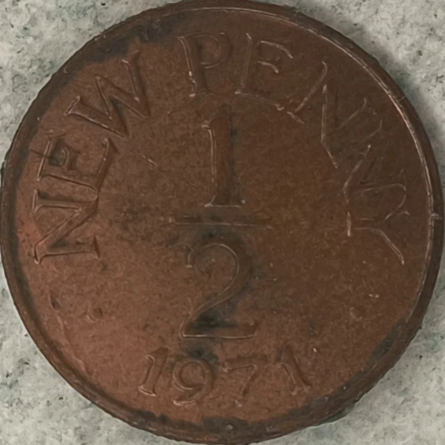 Revers : Guernesey ½ new penny 1971