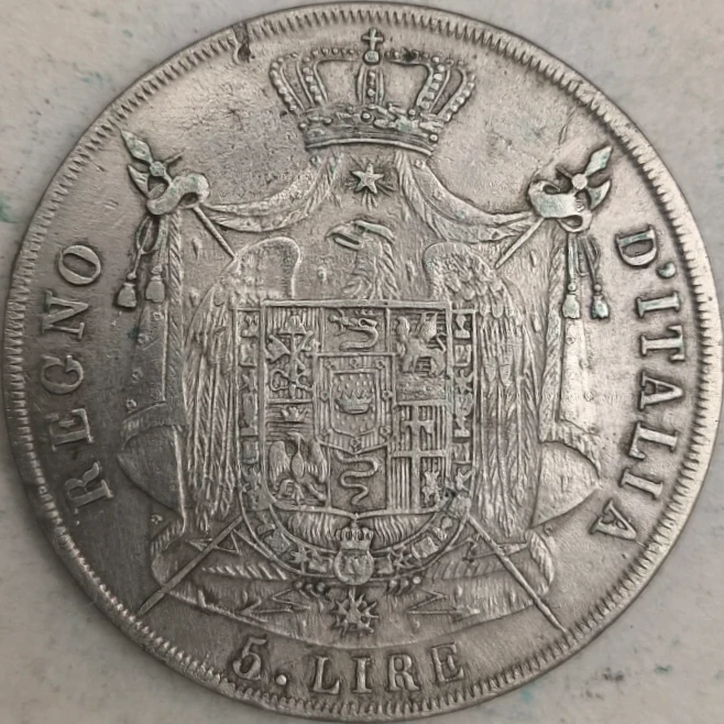 Rückseite : Italien - 5 Lira Napoleon I 1812 - M