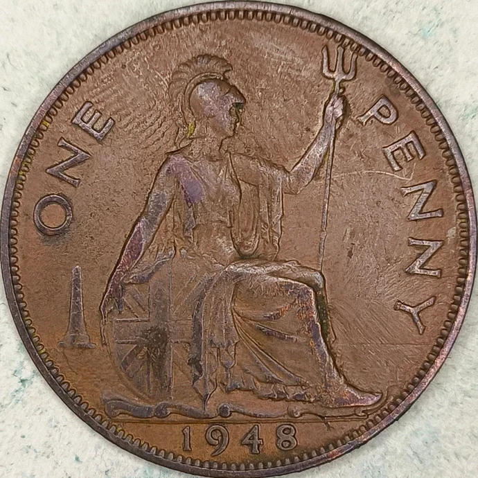 Reverso : Royaume-Uni 1 Penny 1948