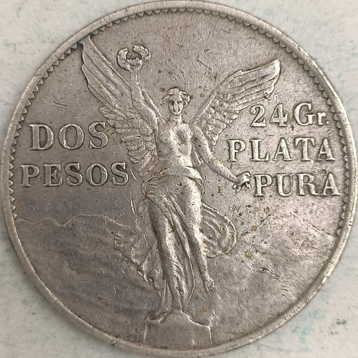 Rückseite : Mexico 2 Pesos 1921 Mo - Hundertjähriges Jubiläum der Unabhängigkeit
