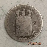 MUNT VAN HET KONINGRYK DER NEDERLANDEN .1847. ½ G 50 C .