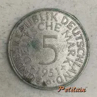BUNDESREPUBLIK DEUTSCHLAND DEUTSCHE MARK 5 *1951* G