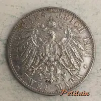 DEUTSCHES REICH 1901 * ZWEI MARK *