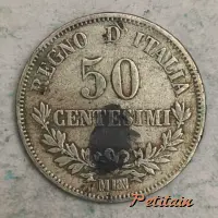 REGNO D'ITALIA 50 CENTESIMI M BN