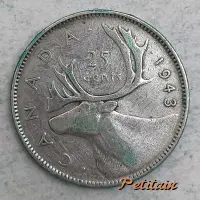 CANADA 1943 25 Cents H