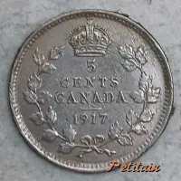 5 CENTS CANADA 1917