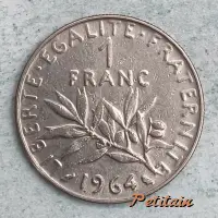 LIBERTE·EGALITE·FRATERNITE 1 FRANC 1964