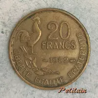 LIBERTE EGALITE FRATERNITE 20 FRANCS 1952